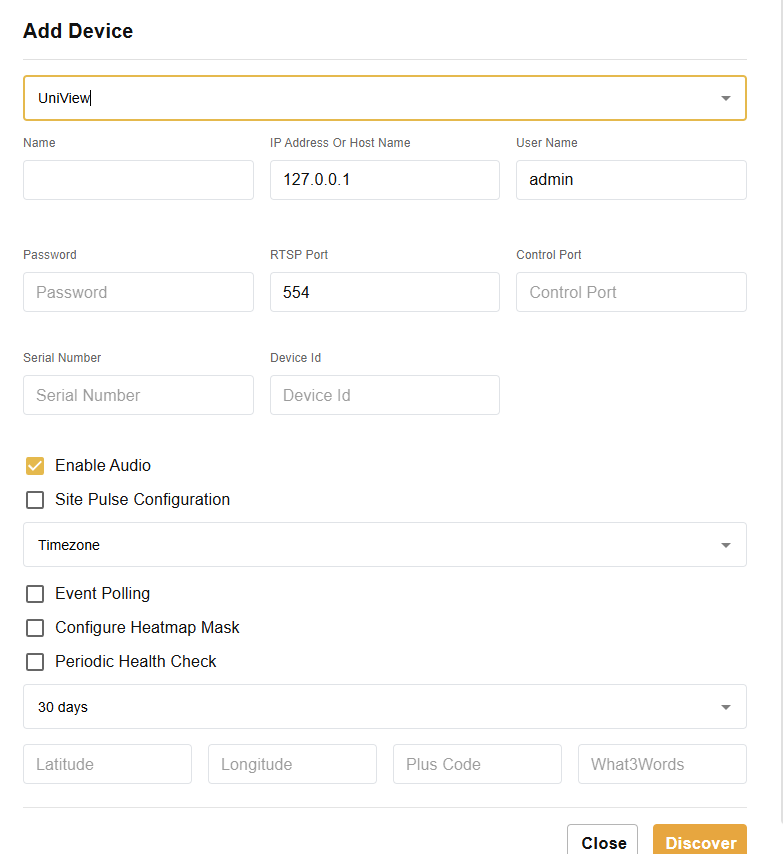 Uniview GC-X-ONE Configuration